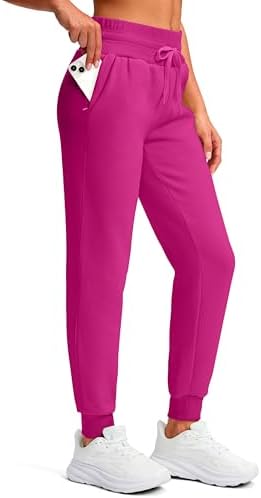 Viodia Womens Fleece Lined Joggers Winter High Waisted Warm Cotton Sweatpants Thick Lounge Sweat Pants with Pockets
