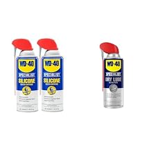 WD-40 Specialist Silicone Lubricant Twin Pack with Smart Straw, 11 OZ and Specialist Dry Lube with Smart Straw, 10 OZ