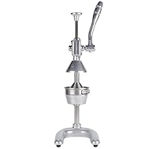 Nemco 55850 Manual Crank Type Heavy Duty Easy Citrus Juicer with Fasteners and Removable Strainer Cone and Easy-to-Grip Handle for Restaurant and Cafe | 7.5"W 8.87"D 19.25"H, Stainless Steel, NSF