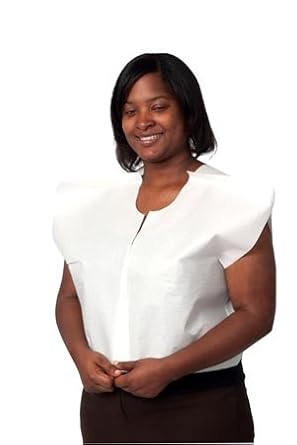 Pro Advantage P750303 Exam Cape, 3-Ply Tissue, 30" x 21", White, Traditional Front/Back Opening (Pack of 100)