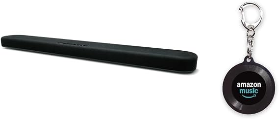 YAMAHA Soundbar SR-B20A with DTS Virtual:X/Bluetooth/Clear Voice/Bass Extension Black + Exclusive The Music × Amazon Music Music Keychain