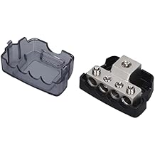 4 Way Amp Holder Gro D Distributor Splitter, Car Audio Amplifier Power Distribution Block with High Performance Copper for Wide Application