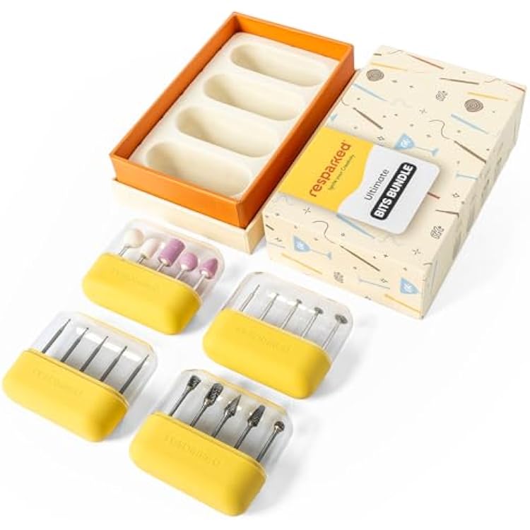 Ultimate Premium 20-Piece Rotary Tool Engraving & Carving Bit Set Shank 332-2.35mm.Tungsten Steel, Sanding & Polishing Bits for Wood, Metal, Glass, Stone & More Compatible with Customizer