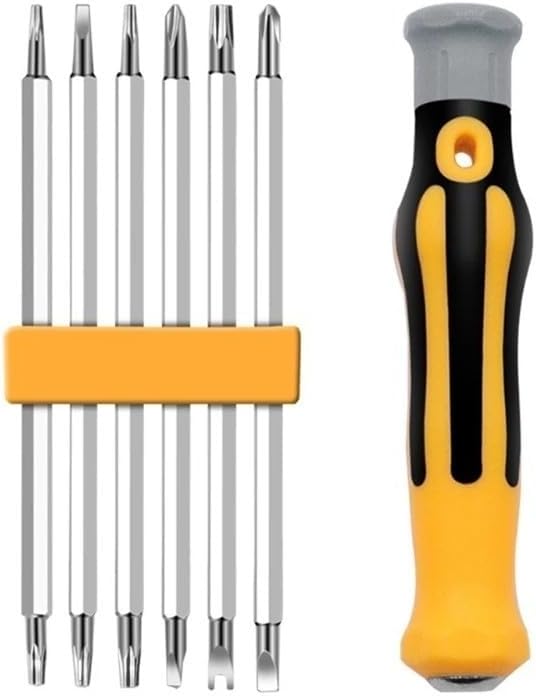Professional 7 Pcs Tamper Resistant Screwdriver Kit Featuring Hex For Torx And Flat Bits For Electrical Appliance Repair Digital Device Opening Tool Set