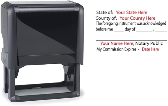 Customized Hubco 4926 Notary Acknowledgement Stamp