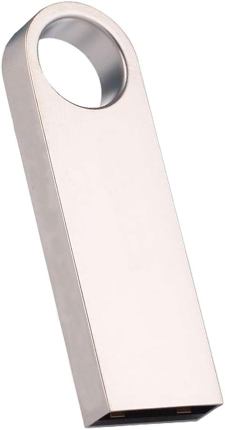 32GB High Speed USB 2.0 Flash Drive Waterproof Metal U Disk USB Data Traveler Gift with Silver Key Ring Easy and Easy to Use