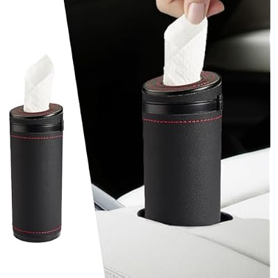 Car Tissues Holder, Multifunctional Tissue Cylinder Boxes, Car Tissues Canned, Travel Tissue Tubes, Car Box Container Fit for Car Cup Holder Home Bathroom Office Black