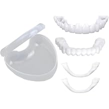 Top and bottom denture false teeth, soft and comfortable, for women and men, confidently restore smile