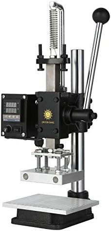 220V Hot Foil Stamping Machine Manual Bronzing Machine for Leather and Wood Branding Embossing Heat Press Machine （Hot Press Board:10x13cm）