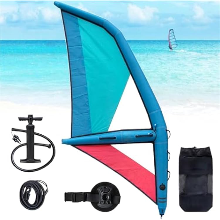 Professional PVC Inflatable Sail,4.2m2 Windsurfing Wing Foil,Inflatable Wing Foil,360 Visualization Window,for Wind Wing Foiling,Water Play