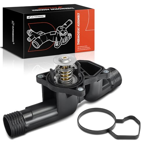 A-Premium Engine Coolant Thermostat Housing Assembly with Seal Compatible with BMW E36 Series 318i, 318is, 318ti, Z3, 1996 1997 1998 1999, 1.9L, Replace# 11531328884, 11531430017