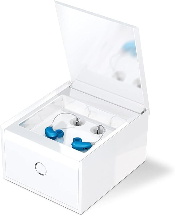 PerfectClean Hearing Aid, Earbud, Airpod Cleaner Kit | All-in-One Electronic Washer & Dryer Safely Cleans, Dries & Dehumidifies in 1 Hour | Removes Earwax, Dirt, Sweat, Moisture | UV-C Light Box