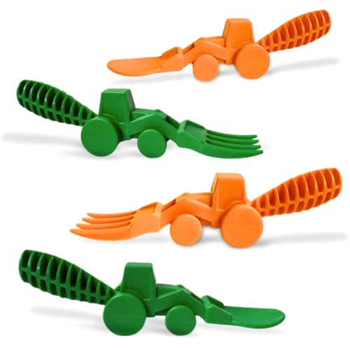 Constructive Eating - Toddler Utensils Made in USA, Dishwasher Safe, BPA Free, Easy Grip Handle, Silverware for Toddlers, Utensils for Kids, Toddler Fork and Spoon