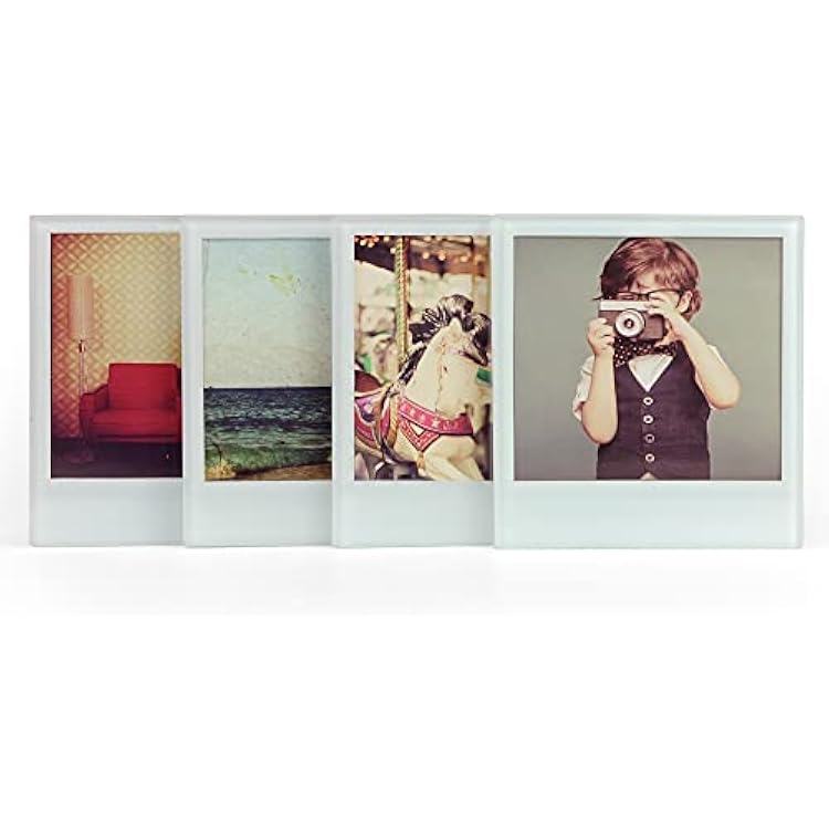 Mustard Glass Coasters Set Personalize Your Drinks Mat - Instant Photo