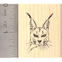 Caracal Face Rubber Stamp