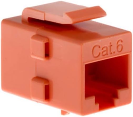 CablesAndKits Cat6 RJ45 Inline Coupler Keystone Jack Orange