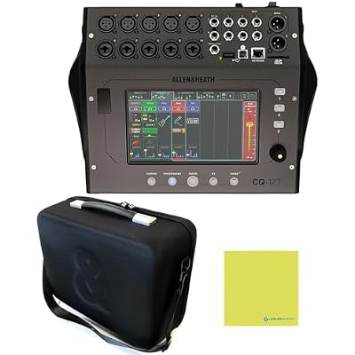 Allen & Heath CQ-12T Ultra-Compact 12in  8out Digital Mixer Bundle with Allen & Heath CQ-12T Soft Case and Liquid Audio Polishing Cloth