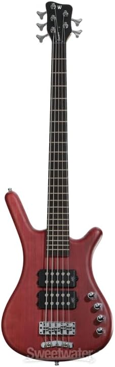 Warwick RockBass Corvette $$ 5-string Electric Bass Guitar - Burgundy Red Transparent Satin