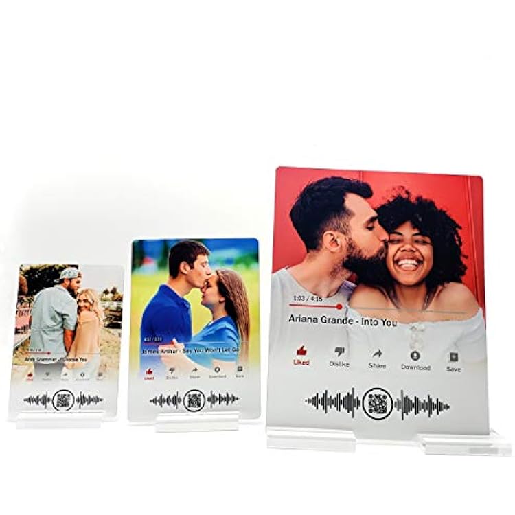 YouTube Music Video Custom Photo Panel Display,Song Album Cover,Custom Code Personalized Metal Plaque