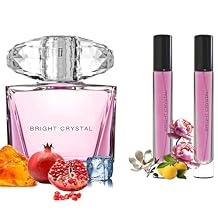 Equivalence Bright Crystal Inspired Scent | Floral Citrus Fragrance For Her | Elegant Long Lasting Aroma | Travel Size Perfume | Woman Parfum | 2 Bottles x 10ml Each Large Size Bottle Not Included