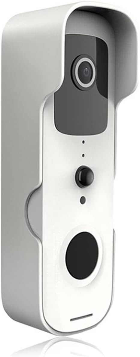 Wireless Video Doorbell, Tuya Smart Video Doorbell IP Camera Outdoor Wireless Doorbell Intercom Smart Home Security Protection CameraBianco,Without bell