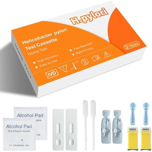 JOGRO H. Pylori Test kit,Helicobacter Pylori Test kit, Results in 10-15 Minutes, Fast and Highly Accurate, Easy to use and Read,Pack of 2