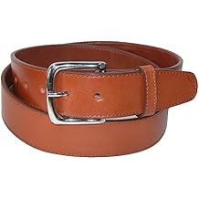 CTM Men's Leather Money Belt Removable Buckle