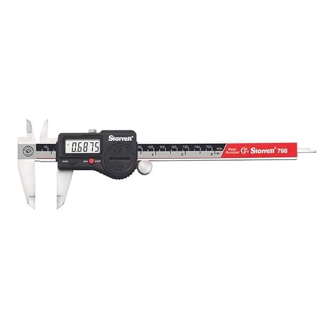 Starrett Stainless Steel IP67 Electronic Slide Caliper, 0-6" Range,