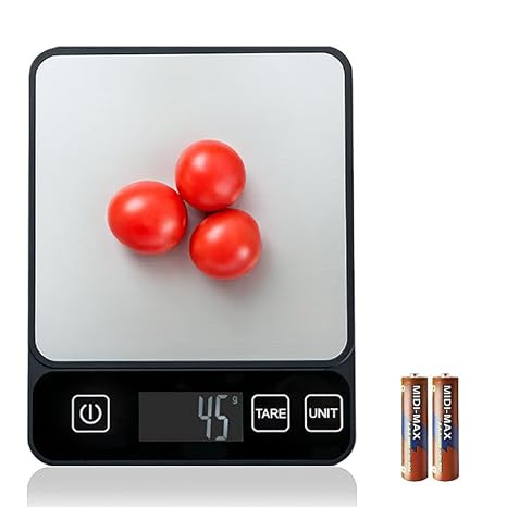 Kitchen Food Scale - 22lb/10kg, Digital Kitchen Scale Digital Weight Grams and Ounces for Cooking, Baking, Meal Prep, 1g/0.1oz Precise Graduation, LCD Display