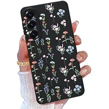 for Samsung Galaxy S26 Plus Case Floral Flower for Women Girls Girly Cute Pattern Soft Silicone Full Camera Protection Shockproof Slim Phone Case for Samsung S26 Plus, Black/Flowers