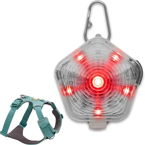 Ruffwear, Front Range Dog Harness & Beacon Light Bundle No Pull Dog Harness with Rechargeable Light for Collar, Night Walking & Hiking, Adjustable Padded Vest, River Rock Green, Small