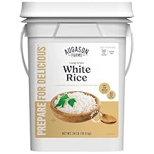 Augason Farms Long Grain White Rice 4-Gallon Pail, Emergency Food Supply, Everyday Meals, 242 Servings