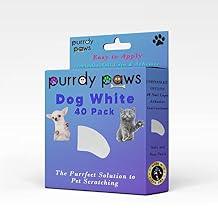 40 Pack Soft Nail Caps for Dog Claws White X-Small