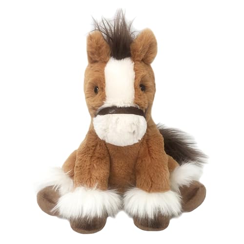 MON AMI Truffles The Horse 10-Inch Stuffed Pony Toy for Boys & Girls | Soft Farm Plush Horse | Playtime Companion | Nursery Decor | Gift for All Ages