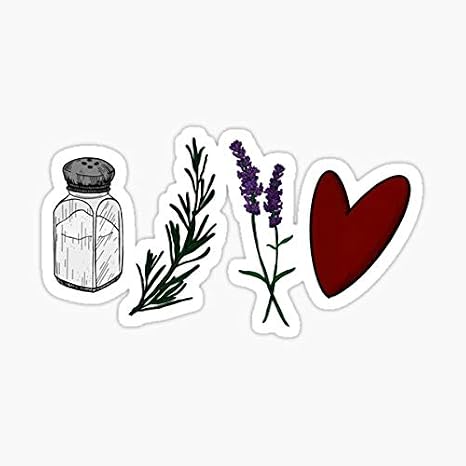 Salt, Rosemary, Lavender, Love Sticker - Graphic for Auto, Wall, Laptop, Cell, Truck Windows, Cars
