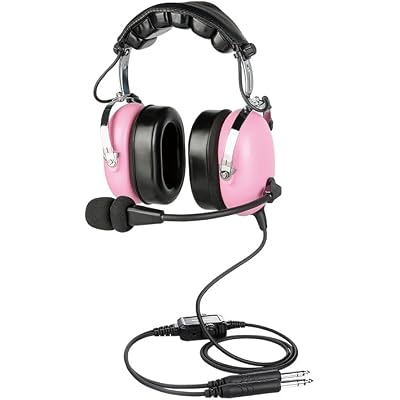 General Aviation Child Headset with Noise Canceling Microphone, Comfortable Ear Seals, Adjustable Headband, Include Headset Bag
