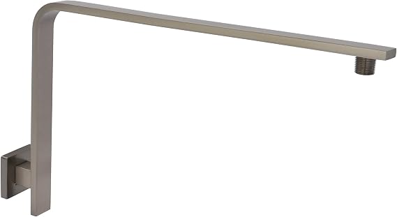Solid Brass 16 inch Wall Mount Square High Rise Shower Arm W/Flange