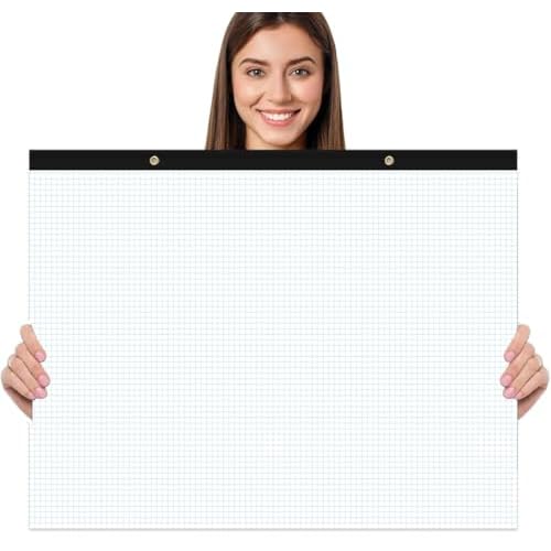 Large Engineering Graph Paper Pad - 22 x 17 Grid Paper Notepad, 4x4 Blue Grid 50 Sheets100 Pages Paper for Engineer Architect Designer Mathematician Draftsman