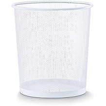 Zeller Basket 26x28cm in White, Silber/Stahl 28 x 28 x 8 cm
