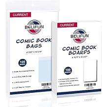 100ct Current Comic Bags and Boards - Reusable Boards, Bags 1 1/2" Flap, Clear Protector