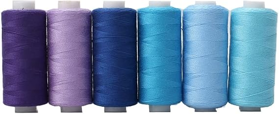 400 Yards/Spool Sewing Threads Kits Spools Polyester Thread Quilting 402 Thread Assortment for Hand Machine Sewing Embroidery-6 spools