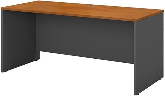 Bush Business Furniture Series C 60W x 24D Credenza Desk in Natural Cherry, Minimalist Computer Table for Home or Professional Office
