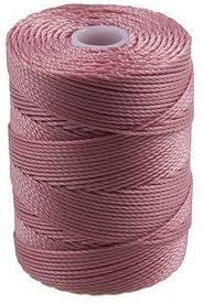 C-Lon Bead Cord, Rose - 92 Yard Spool