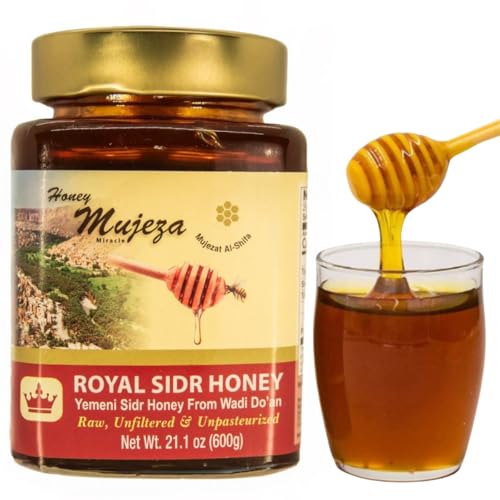 Mujeza Al Shifa Raw Royal Honey Authentic Yemen Douani Sidr Honey Gluten Free Non GMO 100% Natural Raw Honey 600g  21.1oz