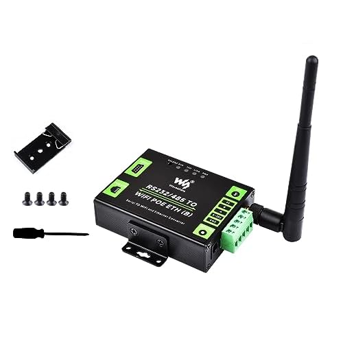RS232485 to WiFi POE Ethernet Serial Server Converter, ModbusMQTT Gateway, Support Serial to WIFI, Serial to Ethernet, Ethernet to WIFI, Serial to HTTPD Client etc. DC 6~36VPoE Power Supply