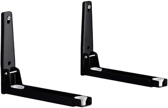Stainless Steel Adjustable Wall-Mounted Microwave Oven Shelf Rack with Telescopic Foldable Design for Space-Saving Kitchen Organization(black)