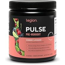 LEGION Pulse Pre Workout - All Natural Nitric Oxide Preworkout Drink to Boost Energy, Creatine Free, Naturally Sweetened, Beta Alanine, Citrulline, Alpha GPC (Cherry Limeade)