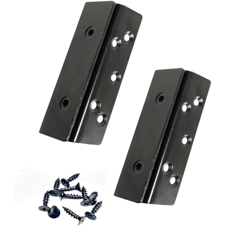Bed Frame Hardware Bed Post Double Hook Slot Brackets Attachment Hardware, Heavy Duty Bed Frame Brackets for Wooden Bed-Set of 2 Screws Included