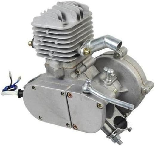 80cc Silver Engine Compatible with 80cc Bicycle Motorcycle 2 Stroke Engine Kit