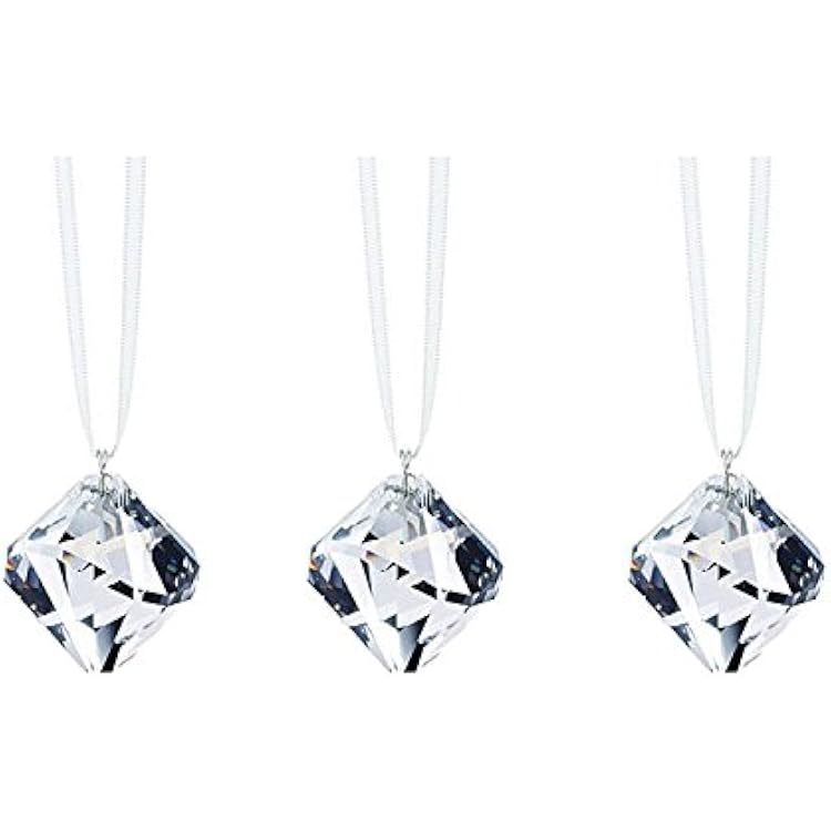 Swarovski Prisms Clear Pendant 20mm Ball-Form Ornaments 3 Pcs